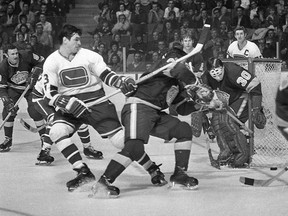 No. 3 Defenseman Pat Quinn vs LA Kings, 1970, is part of a collection of images by Vancouver Sun photographer Ralph Bower now showing at the Polygon Gallery.
