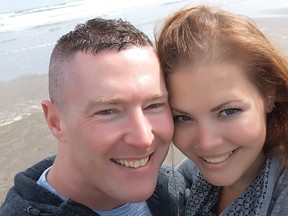 Alyssa LeBlevec (right) says that this photo of her and then-boyfriend Neil Logan, a Vancouver police constable, was taken the morning of an alleged assault of her in Oregon in September 2017.