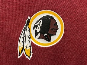 A Washington Redskins football team logo is seen on a shirt at a sporting goods store in Bailey's Crossroads, Virginia, U.S., June 24, 2020.