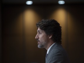 Prime Minister Justin Trudeau speaks during a news conference, Wednesday,July 8, 2020 in Ottawa.