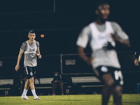 Vancouver Whitecaps centre back Ranko Veselinović scrimmages with the team during practice in Orlando, Fla., ahead of the MLS is Back Tournament.