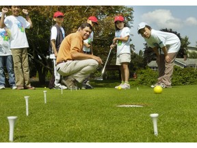 Children in a summer program at McCleery Golf Course