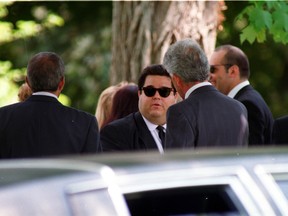 Pasquale Musitano, 31, seen here attending the funeral of John Papalia, 73, the man he is accused of killing on May 31, 1997.