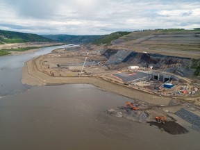 In-river construction began in June at the Site C dam to prepare for river diversion in the fall.