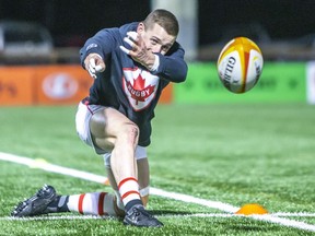 Will Percillier playing for Rugby Canada.