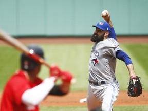 Starting pitcher Matt Shoemaker of the Toronto Blue Jays pitches in the bottom of the second inning of the game against the Boston Red Sox at Fenway Park on Aug. 9, 2020 in Boston, Mass.