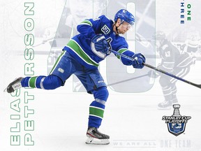 Elias Pettersson is the latest featured Canuck in our Province playoff poster series.