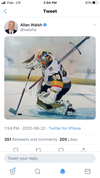 A screenshot of the image NHL player agent Allan Walsh tweeted on Aug. 22 about his client, Vegas Golden Knights goalie Marc-Andre Fleury. Walsh deleted the tweet on Aug. 23.