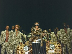 Beyoncé Knowles-Carter, center, appears in her visual album "Black Is King."