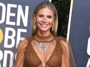 Actress Gwyneth Paltrow arrives for the Golden Globe Awards on January 5, 2020, at The Beverly Hilton hotel in Beverly Hills.