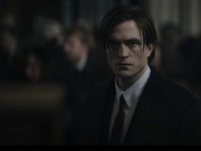 Robert Pattinson is pictured in "The Batman" teaser.