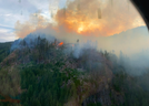 The Green Mountain wildfire in the Nanaimo area.