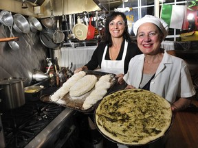 Felicia Scigliano and her mother Lucia Colonna in 2012 in the tiny kitchen where they prepare and serve the excellent Italian cuisine at the iconic Felicia's Restaurant.