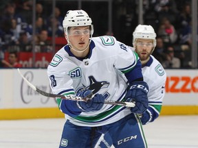 Vancouver Canucks winger Jake Virtanen scored 18 goals and 18 assists in a pandemic-reduced, 69 game regular season in 2019-20, followed by two goals and an assist in 16 playoff games.