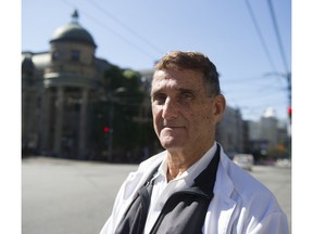 Dr. Sheldon Howard, in front of the Carnegie Community Centre in Vancouver's Downtown Eastside.