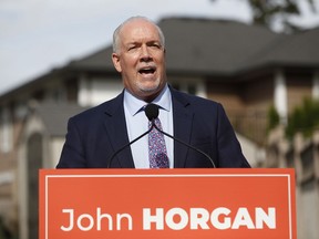 B.C. Premier John Horgan announces there will be a fall election at a press conference in Langford on Monday.