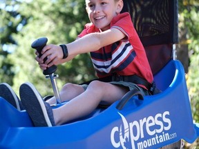 The Cypress Mountain Coaster will feature almost two kilometres of track at almost 300 metres in the air, travelling at about 40 km/h.