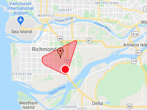 A large area of Richmond is affected by power outages.