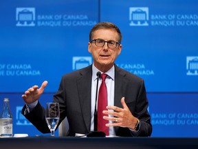 Bank of Canada Governor Tiff Macklem takes part in a news conference in Ottawa, Ontario, Canada September 10, 2020.