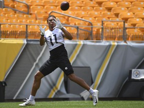 Pittsburgh Steelers wide receiver Chase Claypool works out at Heinz Field during the Pittsburgh Steelers' training camp in Pittsburgh.