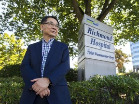 "All levels of government are trying to pass the buck” on birth tourism, says Richmond city councillor Chak Au, seen at Richmond Hospital, epicentre for birthright citizenship in Canada.