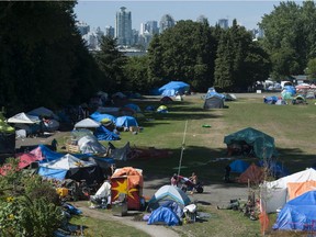 The Strathcona Park homeless tent encampment in Vancouver