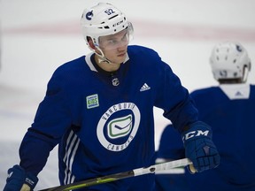 Is this the year that Canucks' prospect Jett Woo breaks into the NHL?  According to several observers, the strong defenceman has made great strides toward that goal.