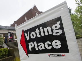 A polling station in Vancouver