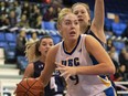 UBC Thunderbirds' Keylyn Filewich in action against the Mount Royal University Cougars during U Sports Canada West play.