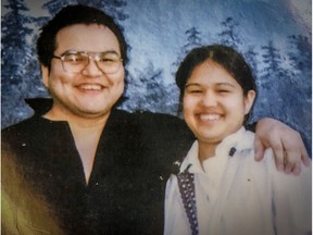 Honey Hood, at age 15 in 1999 with her father Phillip Tallio, during her one and only visit to see him at Saskatchewan Penitentiary near Prince Albert, Sask. Hood, who was Tallio’s only child, died suddenly in Vancouver in September 2018 while he was still in jail for a 1983 murder for which he has long maintained his innocence.