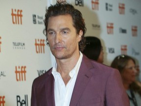 Matthew McConaughey walks the red carpet before attending the movie "White Boy Rick" during the Toronto International Film Festival, Sept. 7, 2018.