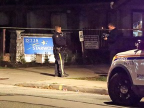 Police officers are investigating a stabbing in the 12700 block of 66th Avenue in Surrey Tuesday night.