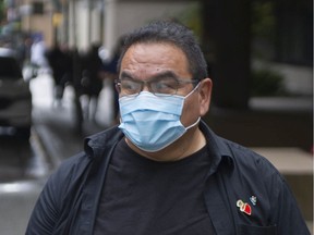Phillip Tallio outside court in Vancouver this week.