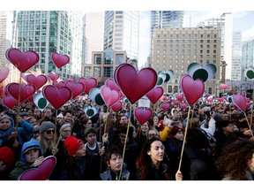 The crowd at a climate rally in Vancouver last year.