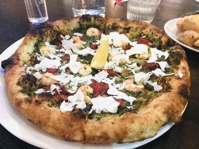 The Rhino Pizza from Capo and The Spritz, at 350 Davie Street in Vancouver.