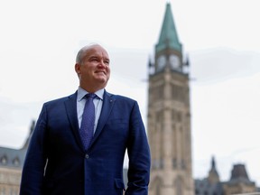 Federal Conservative Party leader Erin O’Toole on Parliament Hill in Ottawa in November 2020.