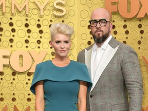 Chris Sullivan and his wife Rachel arrive for the 71st Emmy Awards at the Microsoft Theatre in Los Angeles on Sept. 22, 2019.