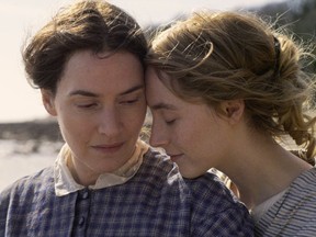 Kate Winslet and Saoirse Ronan star in Ammonite.