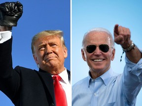 President Donald Trump and Democrat Joe Biden.