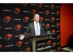 Rick Campbell was named the new head coach of the B.C. Lions at the team's Surrey training facility on Dec. 2, 2019. [PNG Merlin Archive]