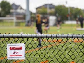 Outdoor sports such as soccer can proceed under new restrictions announced Saturday by the provincial health officer, but they will have to do so without spectators.