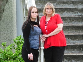 Miranda Vecchio, right, executive director of Charlford House, and counsellor Haley Roberts in Burnaby on May 31.