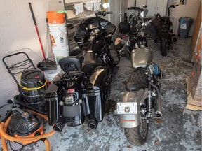 A handout photo of motorcycles seized by the Delta police. More than a dozen people have been arrested. The $18-million drug operation has links to both the Hells Angels and the UN gang.