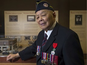 Second World War veteran George Chow at the Chinese Canadian Military Museum in 2015. Chow died on Nov. 6 at age 99.