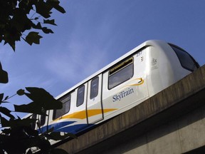 Expo Line SkyTrain service is suspended between Columbia and 22nd stations on Sunday due to a track issue in New Westminster.