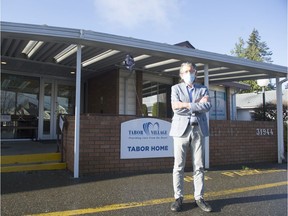 Dan Levitt, executive director of Tabor Village, stands in front of Tabor Home, a wing of the village, in Abbotsford on Nov. 19, 2020.