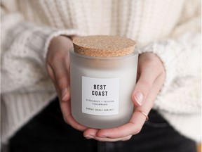 Best Coast candle from the Canvas Candle Company.