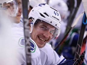 It’s been awhile since Sven Baertschi — nearly five years ago in the case of this smile — looked this happy in a Canucks jersey.