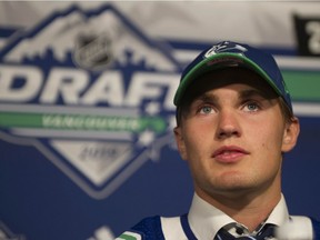 Nils Hoglander was picked in the second round by the Vancouver Canucks in the 2019 NHL Draft at Rogers Arena.