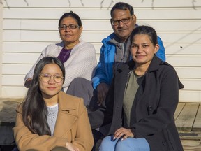 Melvin Desk Mall (father), Nusrat Melvin Mall (mother), Madiha Sana Mall (daughter) and Jia Ann Ng (daughter-in-law). Melvin Desk Mall and his family are receiving a Christmas hamper and other help from Agassiz-Harrison Community Services